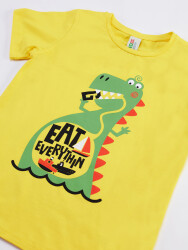 Eat Everything Erkek Çocuk T-shirt Şort Takım - 5