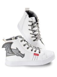 Ejderha Erkek Çocuk Beyaz Sneakers Spor Ayakkabı - Thumbnail