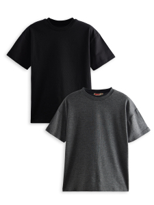 Erkek Çocuk Basic Oversize 2'li T-shirt Takım - 3