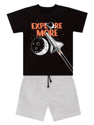 Explore Erkek Çocuk T-shirt Şort Takım - Thumbnail