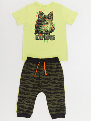 Explorer Wolf Boy T-shirt&Harem Pants Set - 3