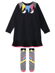 Eyes Girl Dress&Socks - 3