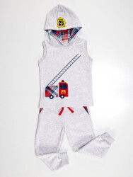 Fire Fighter Boy Sleveless Tracksuit - 3