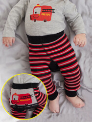 Fire Truck Baby Boy Leggings - 1