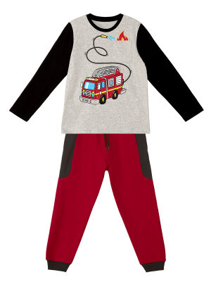 Fire Truck Boy T-shirt&Pants Set - 3