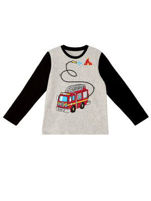 Fire Truck Boy T-shirt&Pants Set - 5