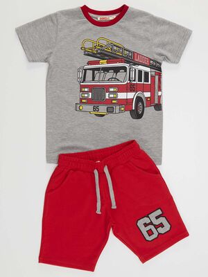 Firefighter Boy T-shirt&Shorts Set