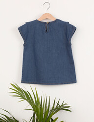 Flower Denim Girl Top - 4