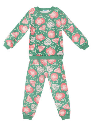 Flower Garden Baby Girl Green Tracksuit - 1