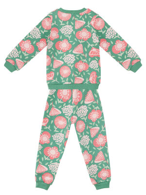 Flower Garden Baby Girl Green Tracksuit - 2