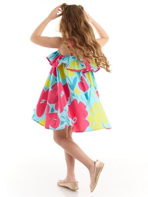 Flower Garden Girl Poplin Dress - 2