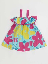 Flower Garden Girl Poplin Dress - 3