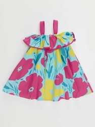 Flower Garden Girl Poplin Dress - 4