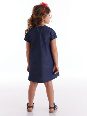 Flowers Girl Denim Dress - 2