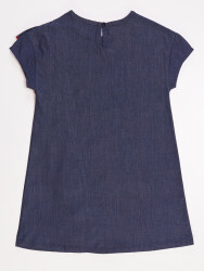 Flowers Girl Denim Dress - 4