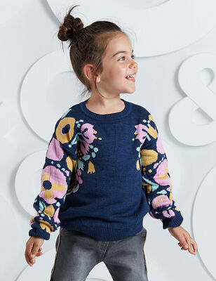 Flowers Girl Knit Jumper - 1