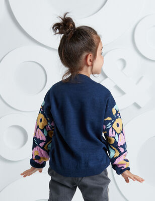 Flowers Girl Knit Jumper - 2