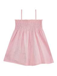 Flowers Muslin Girl Pink Dress - 4