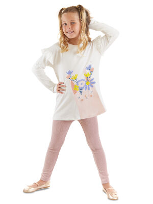 Flowery Bunny Girl T-shirt&Leggings Set - 1