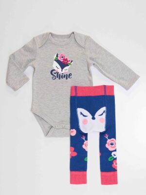 Fox Baby Girl Leggings+Bodysuit Set - 4