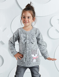 Fox Grey Girl Jumper - 1