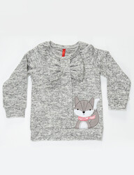 Fox Grey Girl Jumper - 3