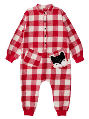 Fox Plaid Girl Overall - 3