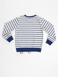 Fox Striped Boy Sweatshirt - Thumbnail