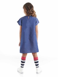 Friends Denim Look Girl Dress - 2