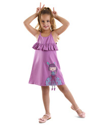 Frilled Lily Girl Lilac Dress - 1