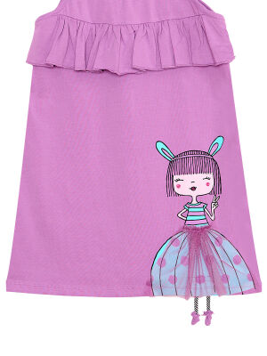 Frilled Lily Girl Lilac Dress - 5