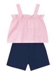 Frilled Muslin Girl Blouse&Shorts Set - 4