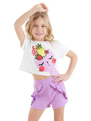 Fruity Cat Girl T-shirt&Shorts Set - Thumbnail