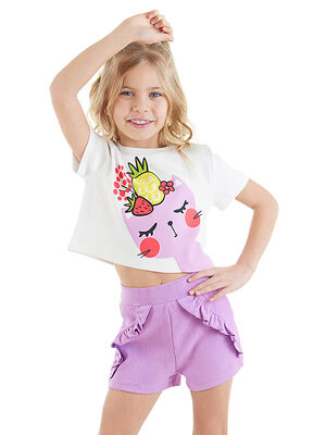 Fruity Cat Girl T-shirt&Shorts Set