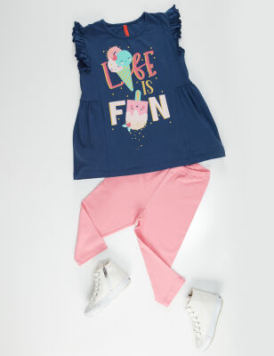 Fun Ruffled Girl Leggings Set - 3