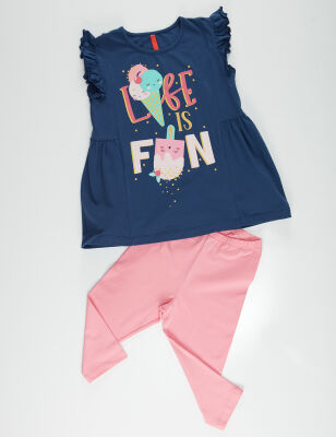 Fun Ruffled Girl Leggings Set - 5