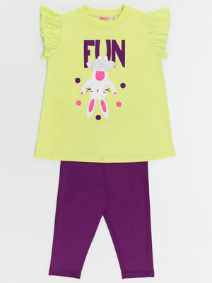 Funny Bunny Girl T-shirt&Leggings Set