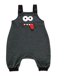 Funny Face Boy Grey Overall - 3