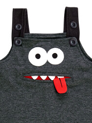 Funny Face Boy Grey Overall - 5