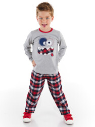 Funny Face Boy Striped T-shirt&Pants Set - 1