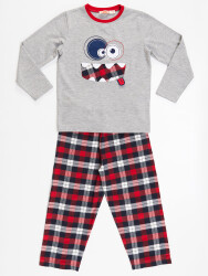 Funny Face Boy Striped T-shirt&Pants Set - 3