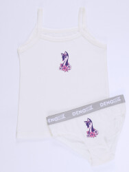 Gazelle Girls Off White Vest&Hipster Brief Pack - 1