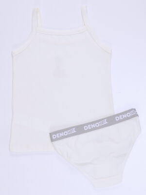 Gazelle Girls Off White Vest&Hipster Brief Pack - 2