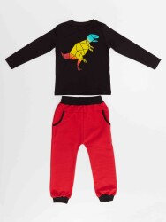 Geometric Dino Boy T-shirt&Pants Set - 3