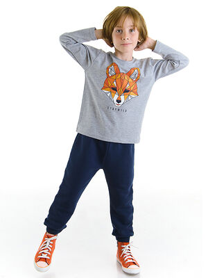 Geometric Fox Boy T-shirt&Pants Set