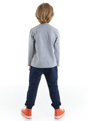 Geometric Fox Boy T-shirt&Pants Set - Thumbnail