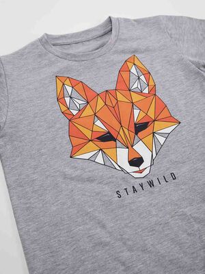 Geometric Fox Boy T-shirt&Pants Set