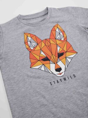 Geometric Fox Boy T-shirt&Pants Set - 5