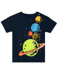 Gezegenler Erkek Çocuk T-shirt Şort Takım - Thumbnail