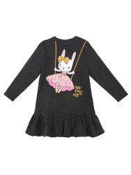 Giitter Rabbit Girl Anthracite Dress - 3